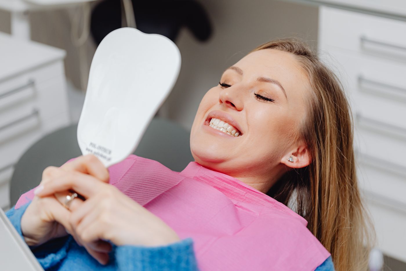 Patient smiling at her new smile
